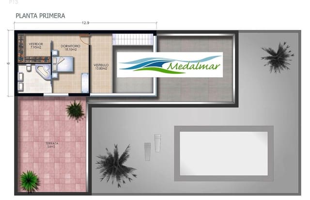 3 soverom Villa til salgs i Vera med svømmebasseng garasje - € 535 000 (Ref: 8910011)