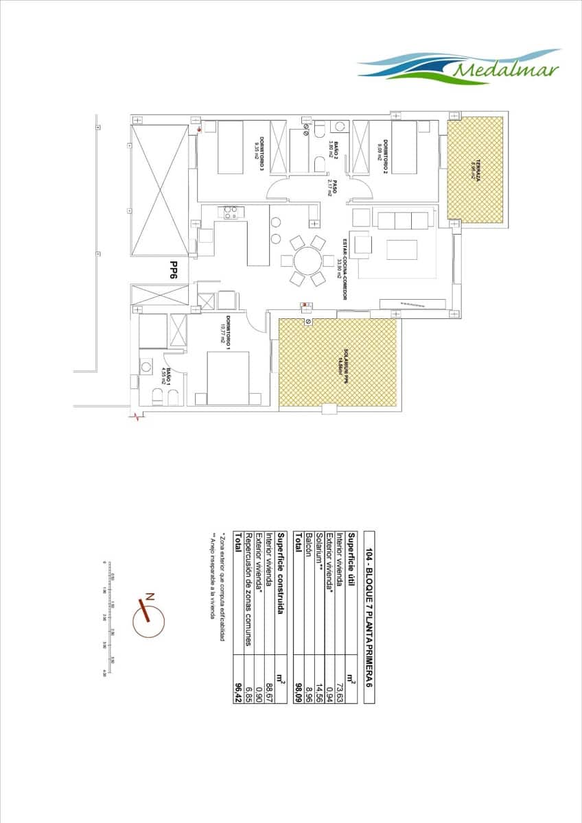 3 bedroom Apartment for sale in Vera with pool - € 303,000 (Ref: 9611164)