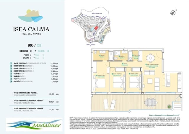 3 sypialnia Apartament na sprzedaż w Casco Antiguo, Aguilas z basenem garażem - 450 000 € (Ref: 9673925)