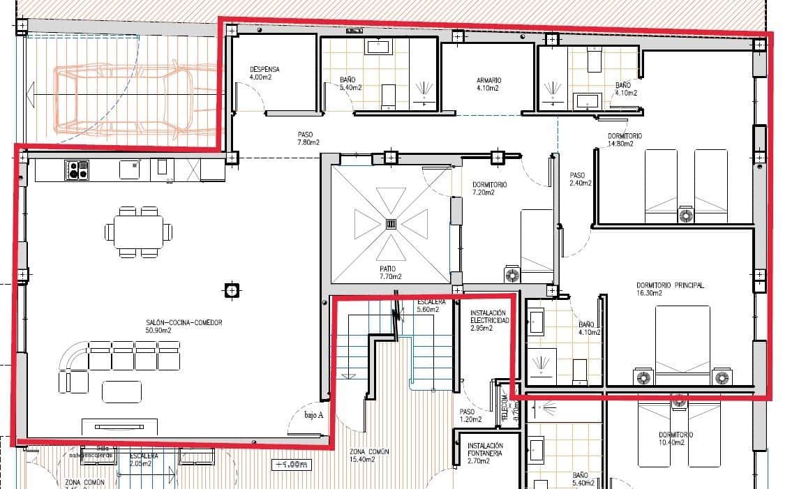 3 soveværelse Lejlighed til salg i Los Gallardos med garage - € 175.000 (Ref: 9761819)