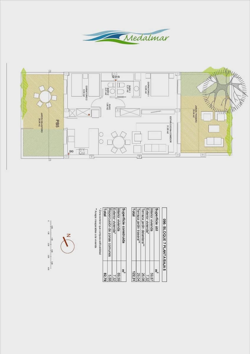 2 sypialnia Apartament na sprzedaż w Vera z basenem garażem - 250 000 € (Ref: 9878227)