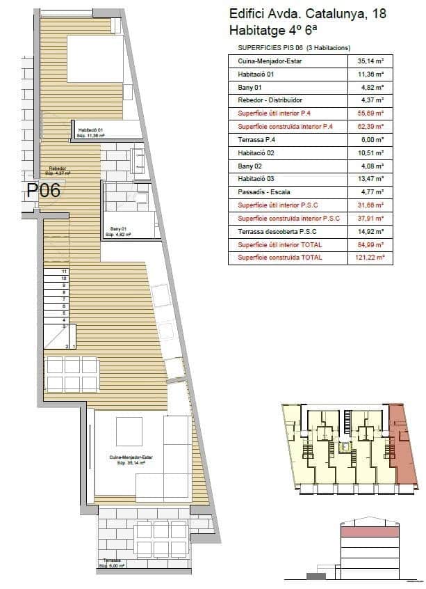 3 camera da letto Appartamento in vendita in Sant Antoni de Calonge con piscina garage - 365.000 € (Rif: 9876777)