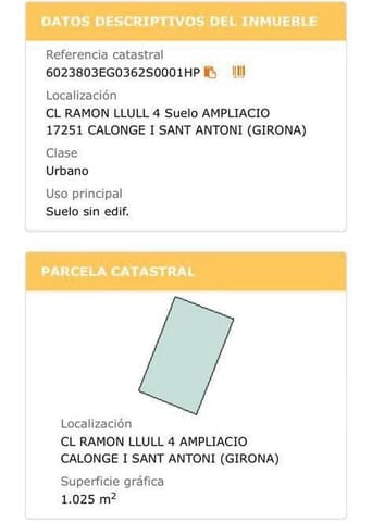 Tomt till salu i Calonge i Sant Antoni - 165 000 € (Ref: 9350208)