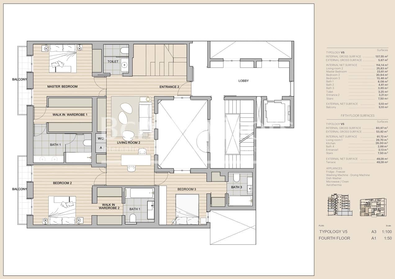 3 sypialnia Penthouse na sprzedaż w Miasto Barcelona - 4 800 000 € (Ref: 9097518)