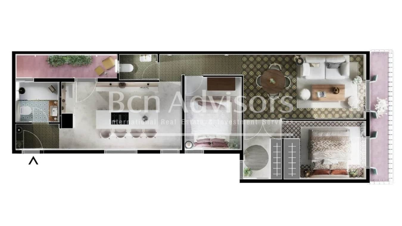 2 soveværelse Lejlighed til salg i Barcelona by - € 515.000 (Ref: 9097524)