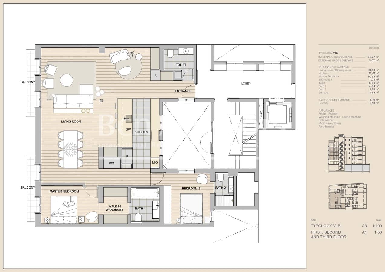 2 quarto Apartamento para venda em Barcelona cidade - 1 690 000 € (Ref: 9097555)