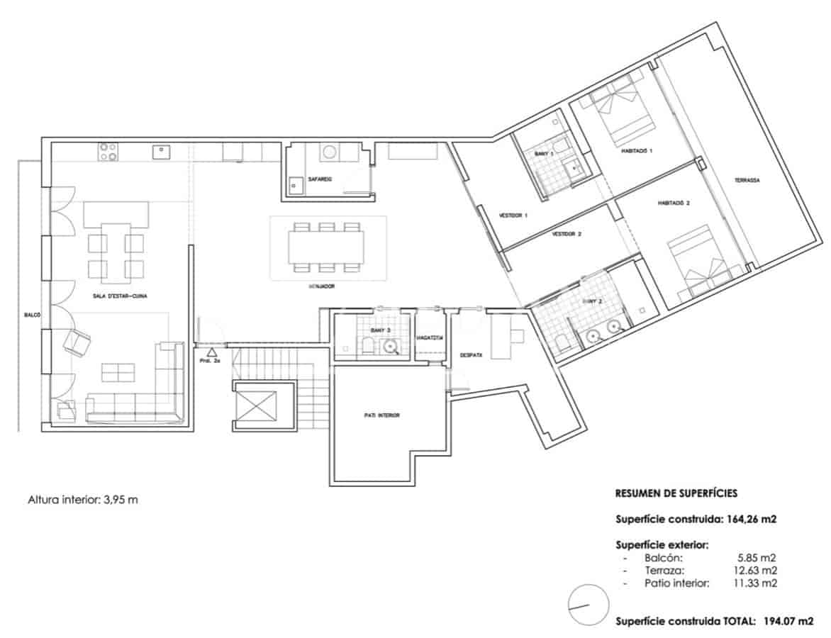 3 bedroom Apartment for sale in Barcelona city - € 1,395,000 (Ref: 9145378)