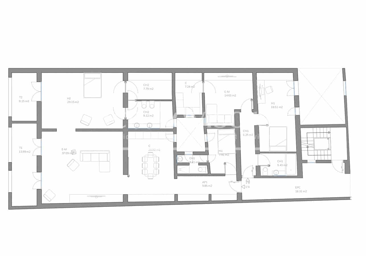 2 quarto Apartamento para venda em Barcelona cidade - 925 000 € (Ref: 9160904)