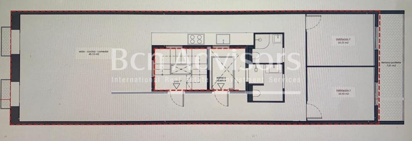 2 chambre Appartement à vendre à Barcelone ville - 535 000 € (Ref: 9200376)