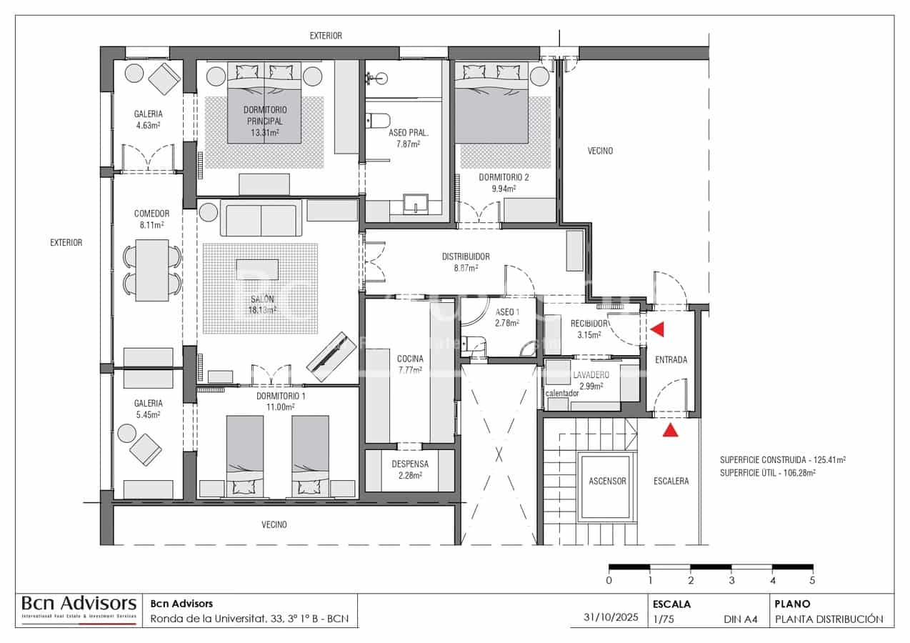 3 quarto Apartamento para venda em Barcelona cidade - 799 000 € (Ref: 9326211)