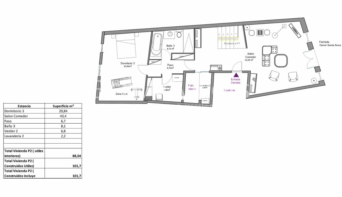 2 sovrum Takvåning till salu i Barcelona stad - 450 000 € (Ref: 9326213)