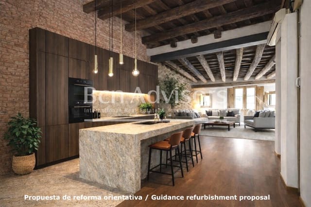 2 chambre Penthouse à vendre à El Barri Gòtic, Barcelone ville - 450 000 € (Ref: 9326213)
