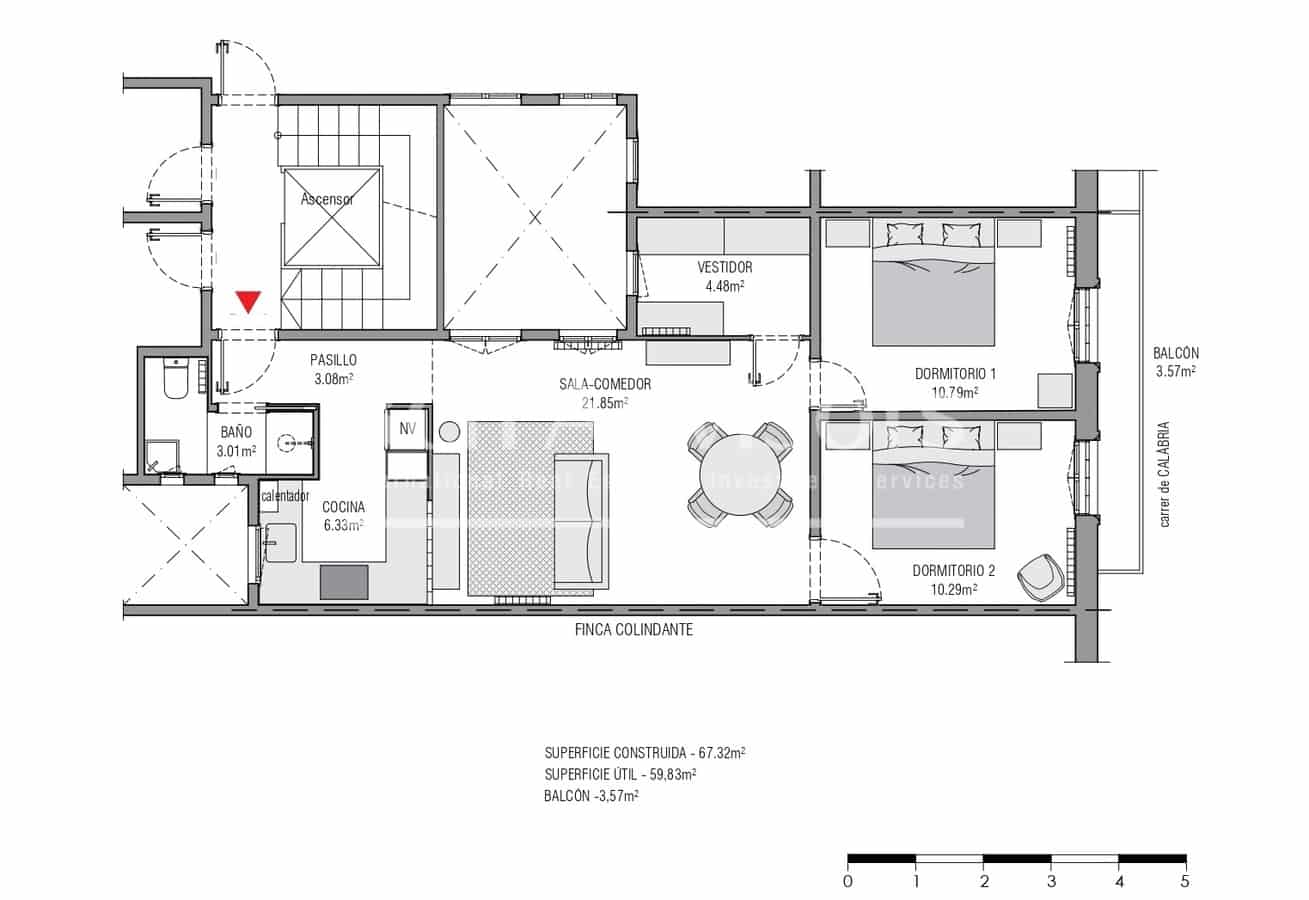 3 Zimmer Apartment zu verkaufen in Barcelona Stadt - 450.000 € (Ref: 9375104)