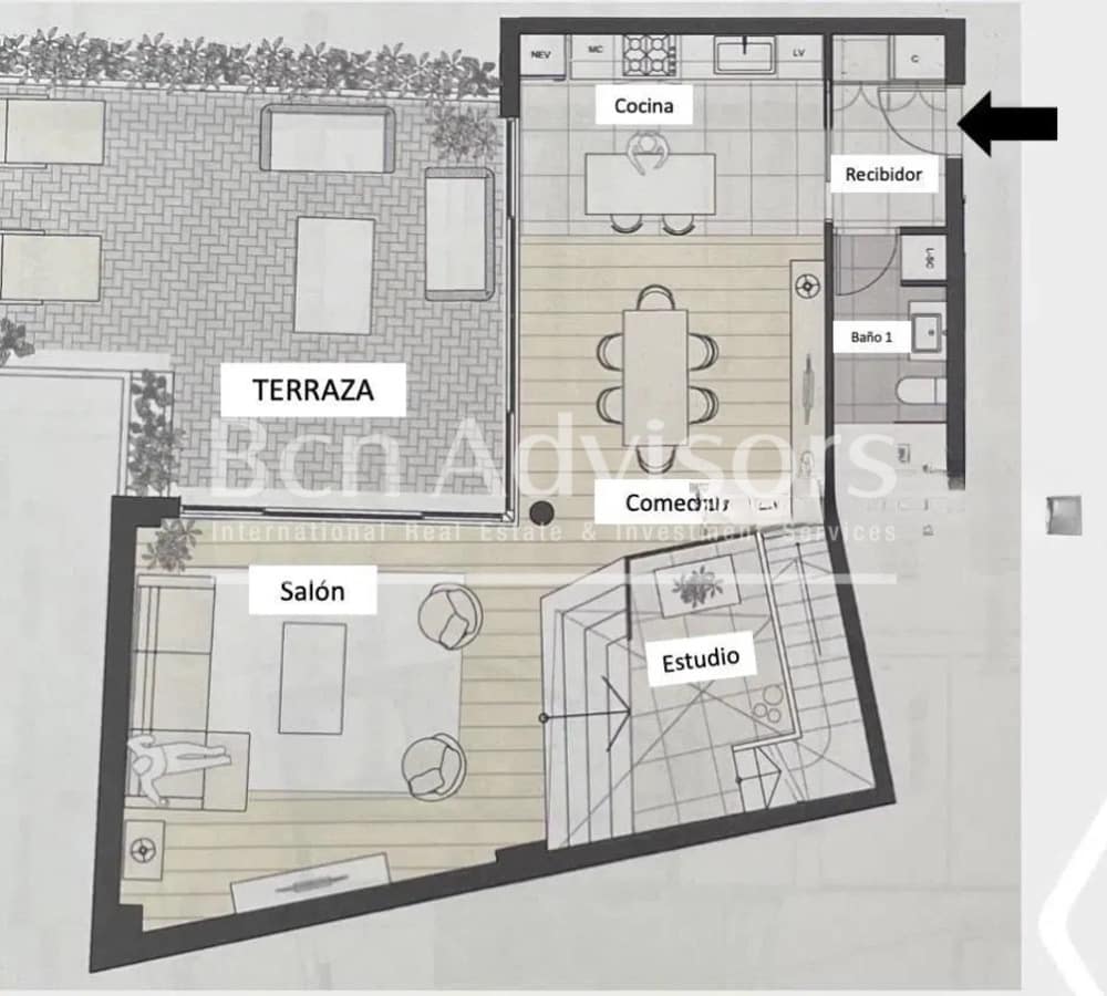 3 sypialnia Apartament na sprzedaż w Miasto Barcelona z garażem - 1 475 000 € (Ref: 9398288)