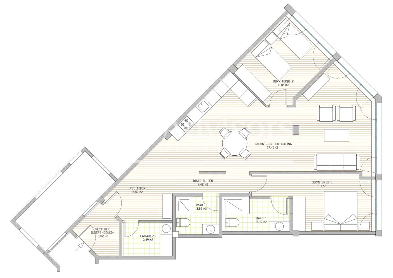 2 chambre Appartement à vendre à Barcelone ville avec garage - 700 000 € (Ref: 9400827)