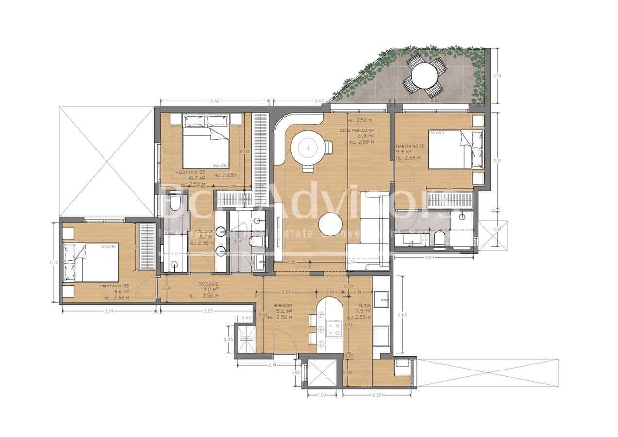 3 slaapkamer Appartement te koop in Barcelona stad met garage - € 995.000 (Ref: 9413858)