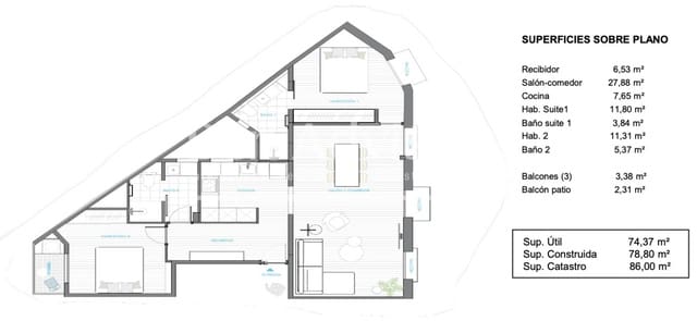 2 soveværelse Lejlighed til salg i L'Antiga Esquerra de L'Eixample, Barcelona by - € 795.000 (Ref: 9513255)