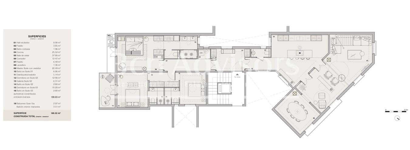 3 soveværelse Lejlighed til salg i Barcelona by - € 1.900.000 (Ref: 9555330)