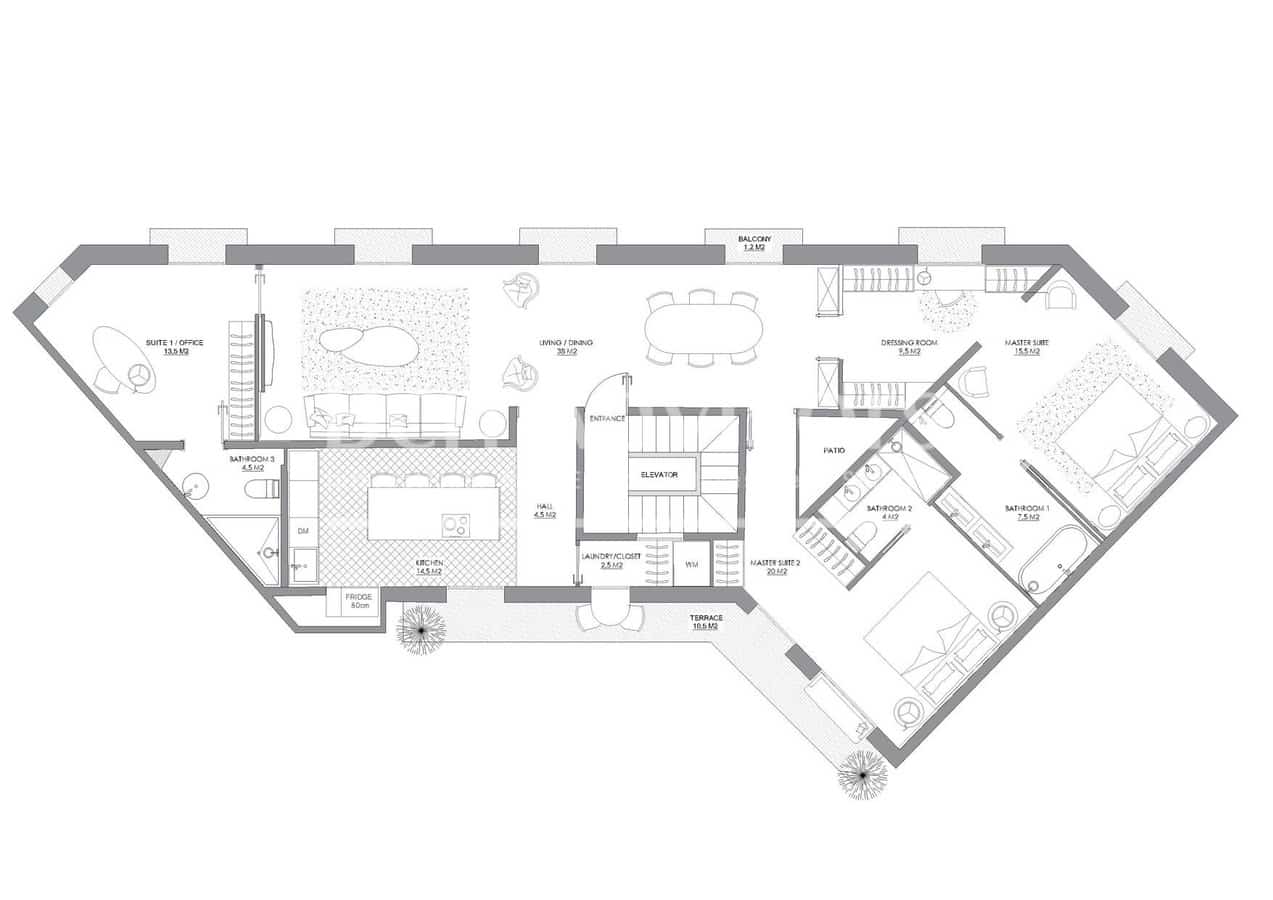 3 bedroom Penthouse for sale in Barcelona city - € 1,790,000 (Ref: 9611298)