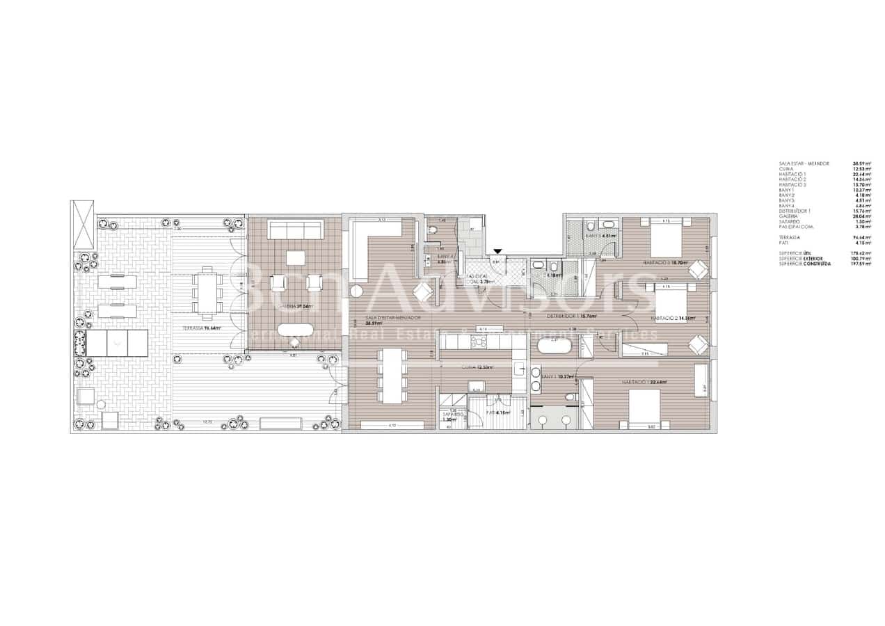 3 quarto Apartamento para venda em Barcelona cidade - 2 200 000 € (Ref: 9780306)