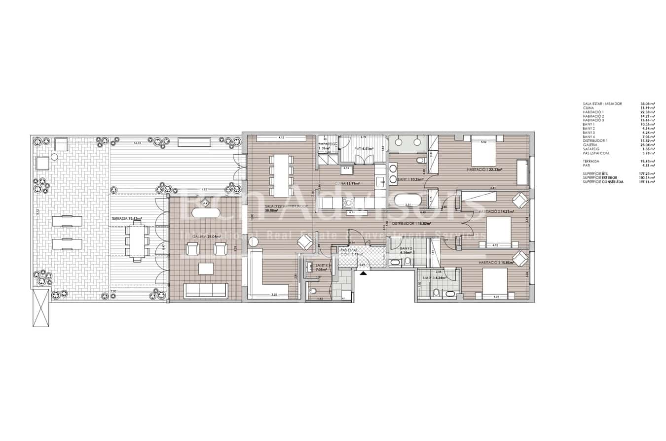 3 quarto Apartamento para venda em Barcelona cidade - 2 100 000 € (Ref: 9780307)