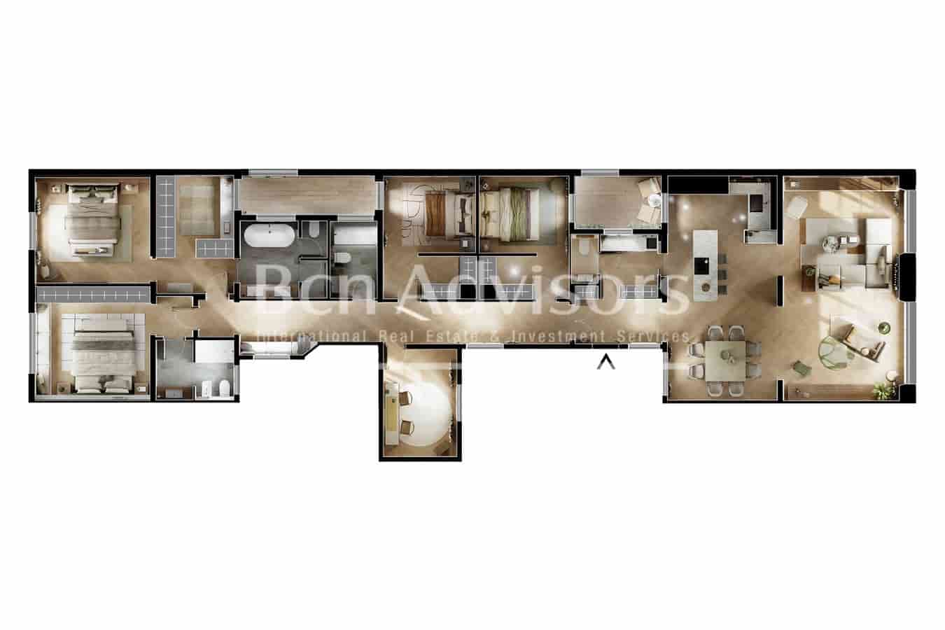 5 quarto Apartamento para venda em Barcelona cidade - 1 495 000 € (Ref: 9786785)