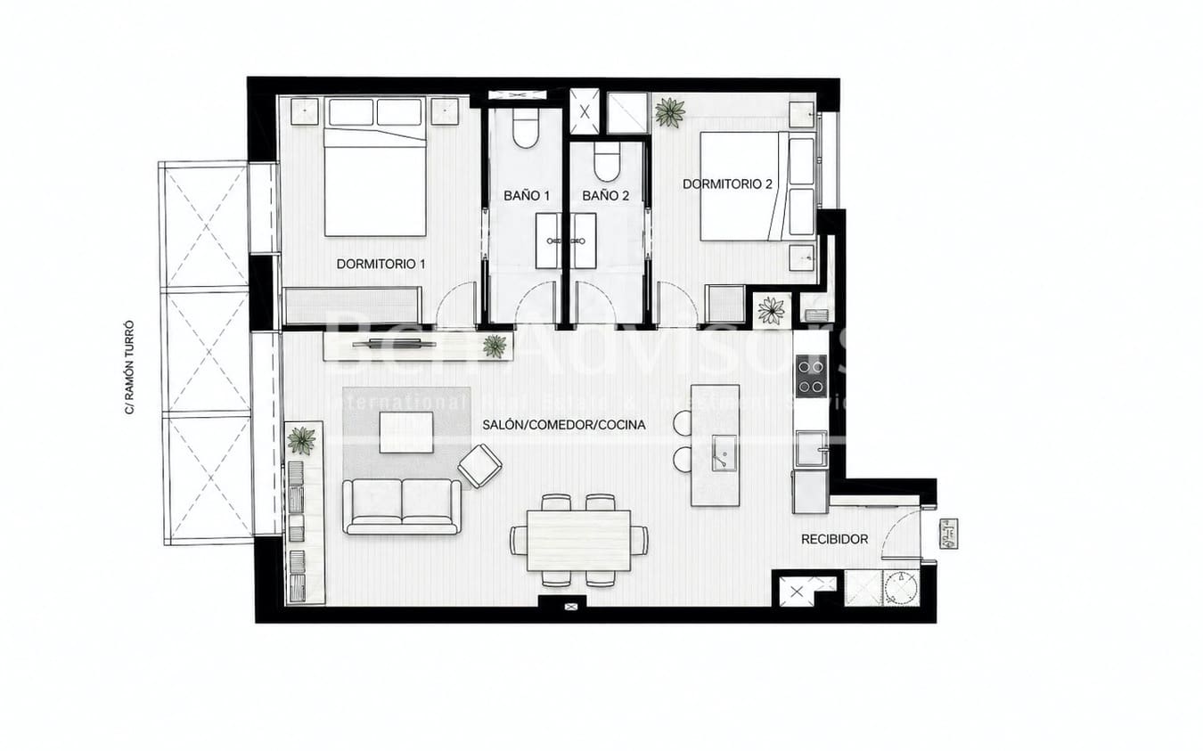 3 Zimmer Penthouse zu verkaufen in Barcelona Stadt - 1.295.000 € (Ref: 9806289)