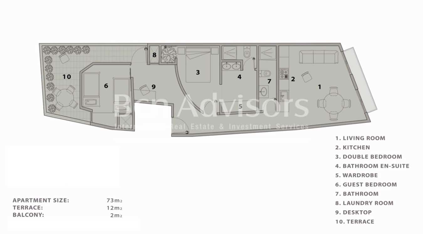 2 Zimmer Apartment zu verkaufen in Barcelona Stadt - 449.000 € (Ref: 9811401)