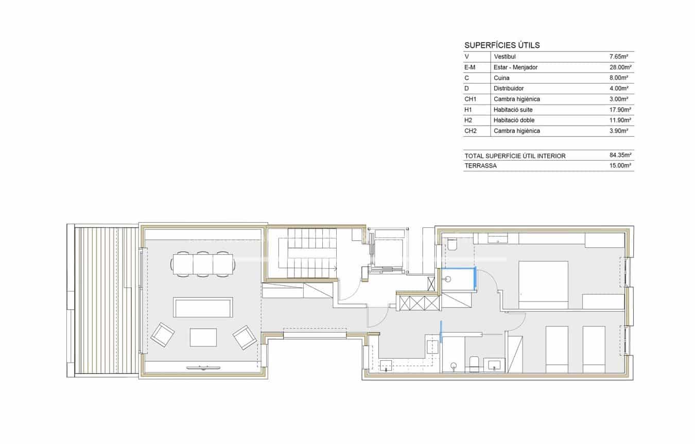 2 bedroom Penthouse for sale in Barcelona city - € 1,200,000 (Ref: 9873899)