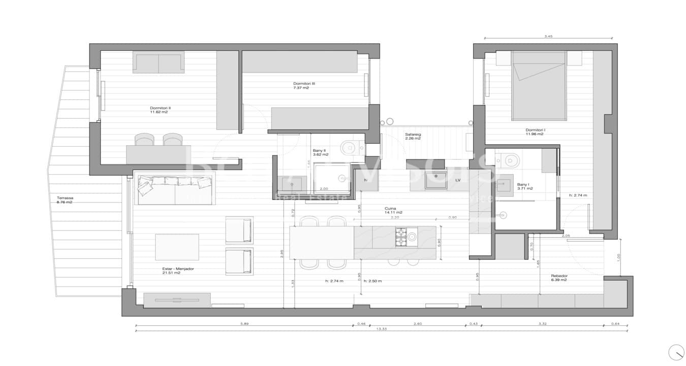 3 soverom Leilighet til salgs i Barcelona by med garasje - € 695 000 (Ref: 9899263)