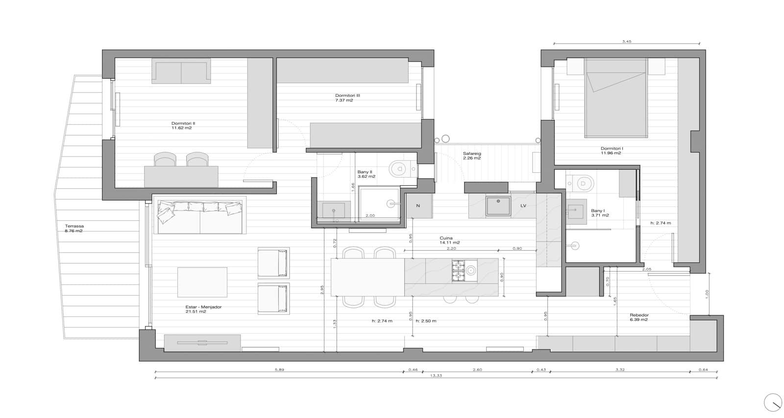 3 soverom Leilighet til salgs i Barcelona by med garasje - € 695 000 (Ref: 9899263)