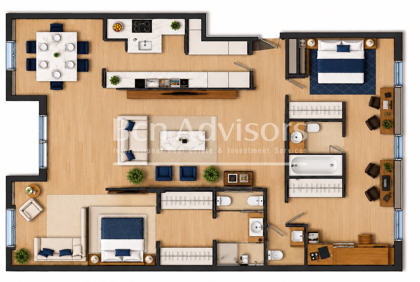 3 camera da letto Appartamento in vendita in Barcelona citta - 1.275.000 € (Rif: 9920066)