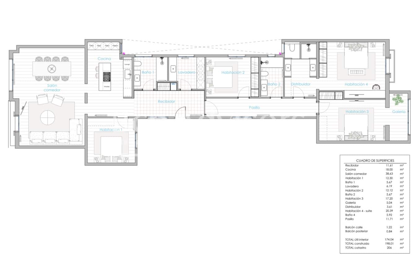 4 chambre Appartement à vendre à Barcelone ville - 1 790 000 € (Ref: 9937788)