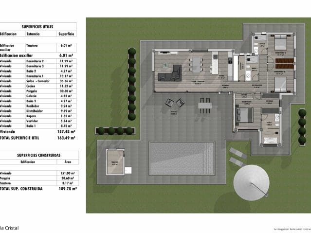 3 slaapkamer Villa te koop in Aspe met zwembad - € 415.000 (Ref: 10179803)