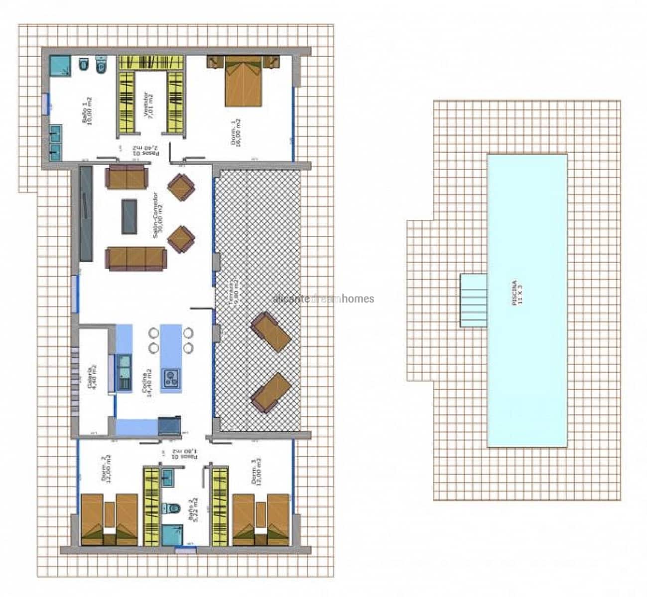 3 soveværelse Villa til salg i Pinoso med garage - € 398.000 (Ref: 3938982)