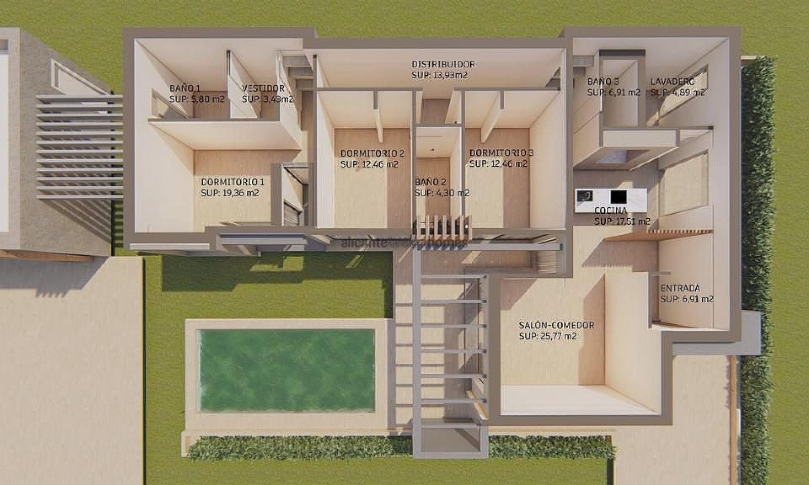 3 Zimmer Villa zu verkaufen in Fortuna mit Pool Garage - 329.000 € (Ref: 7886477)