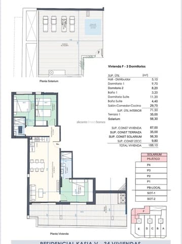 2 soveværelse Lejlighed til salg i Nueva Torrevieja, Torrevieja med swimmingpool garage - € 339.000 (Ref: 9196946)