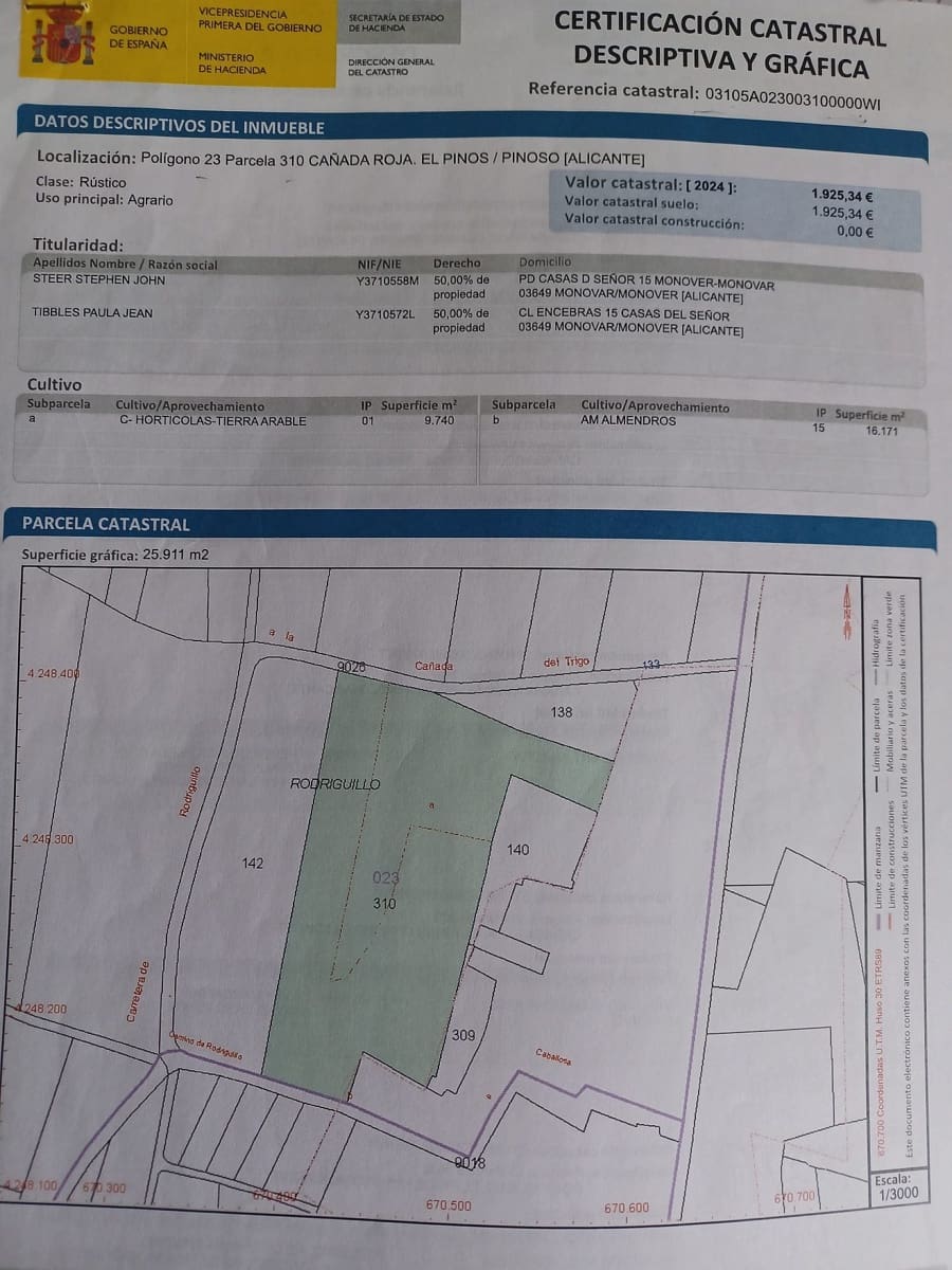 1 bedroom Villa for sale in Pinoso - € 250,000 (Ref: 9475293)