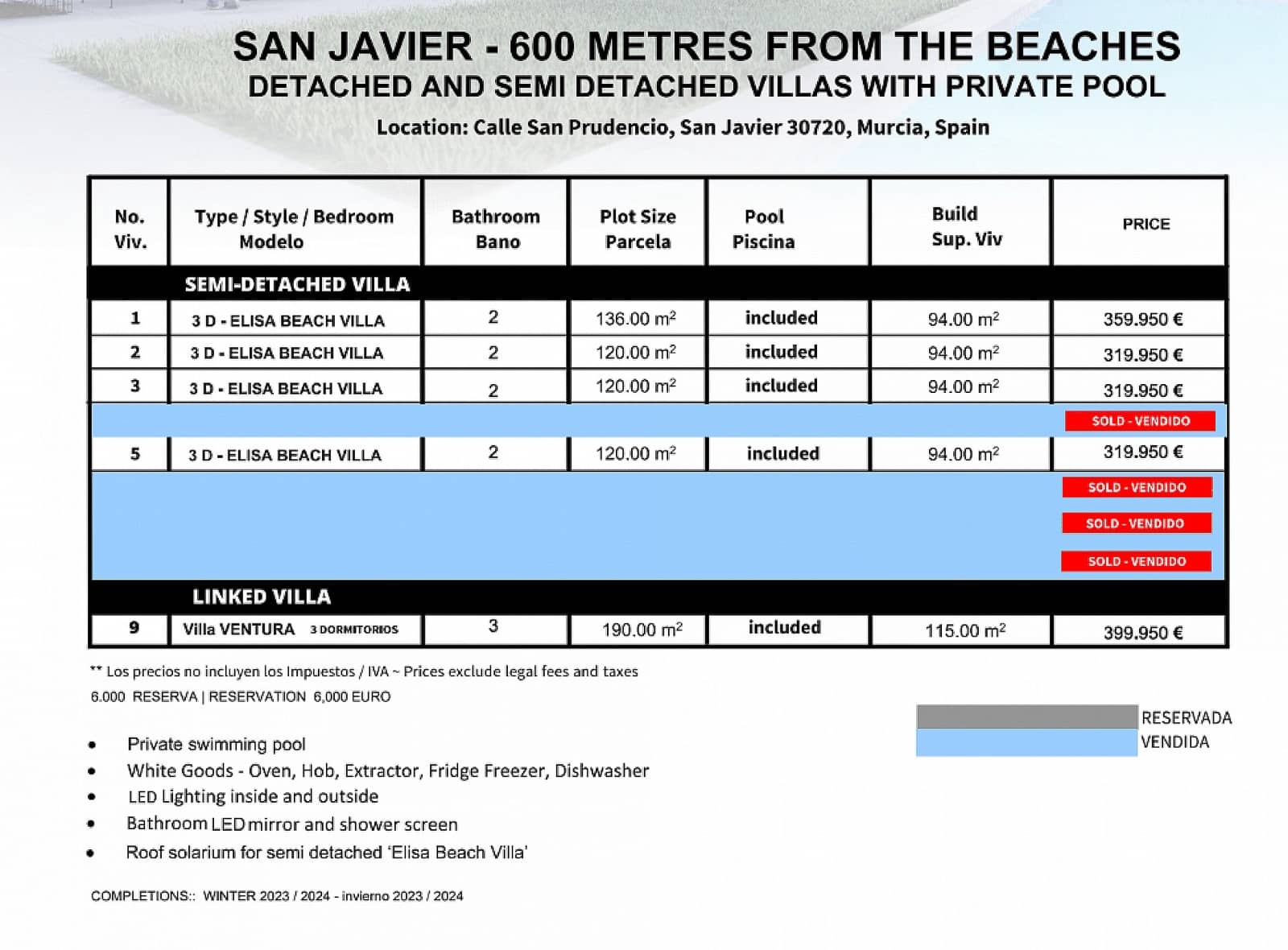 3 soverom Villa til salgs i Santiago de la Ribera med svømmebasseng - € 319 950 (Ref: 9557563)