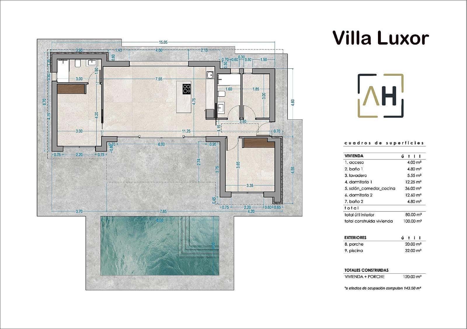 2 Zimmer Villa zu verkaufen in Pinoso mit Pool - 294.000 € (Ref: 9585323)