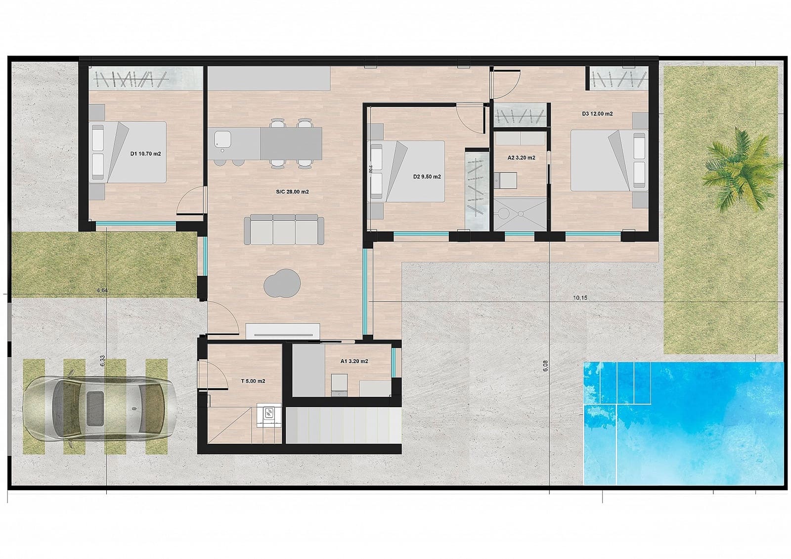 3 Zimmer Villa zu verkaufen in Roldan mit Pool - 309.950 € (Ref: 9639969)