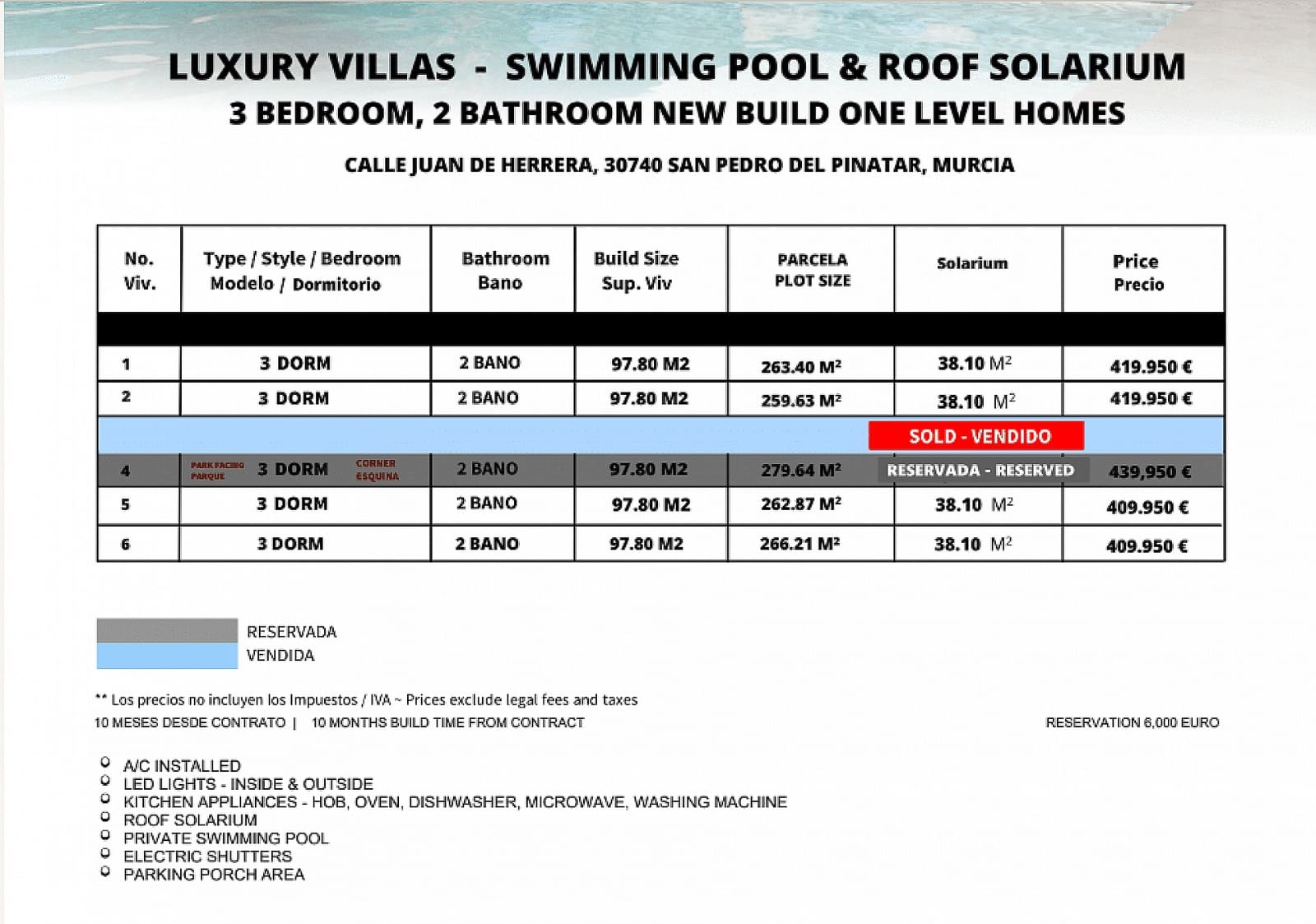 3 sovrum Villa till salu i San Pedro del Pinatar med pool - 419 950 € (Ref: 9665828)