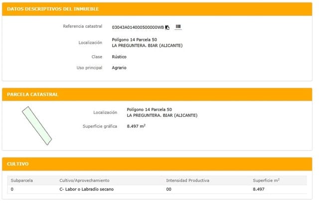 Grunde uden byggetilladelser til salg i Biar - € 39.995 (Ref: 9694644)