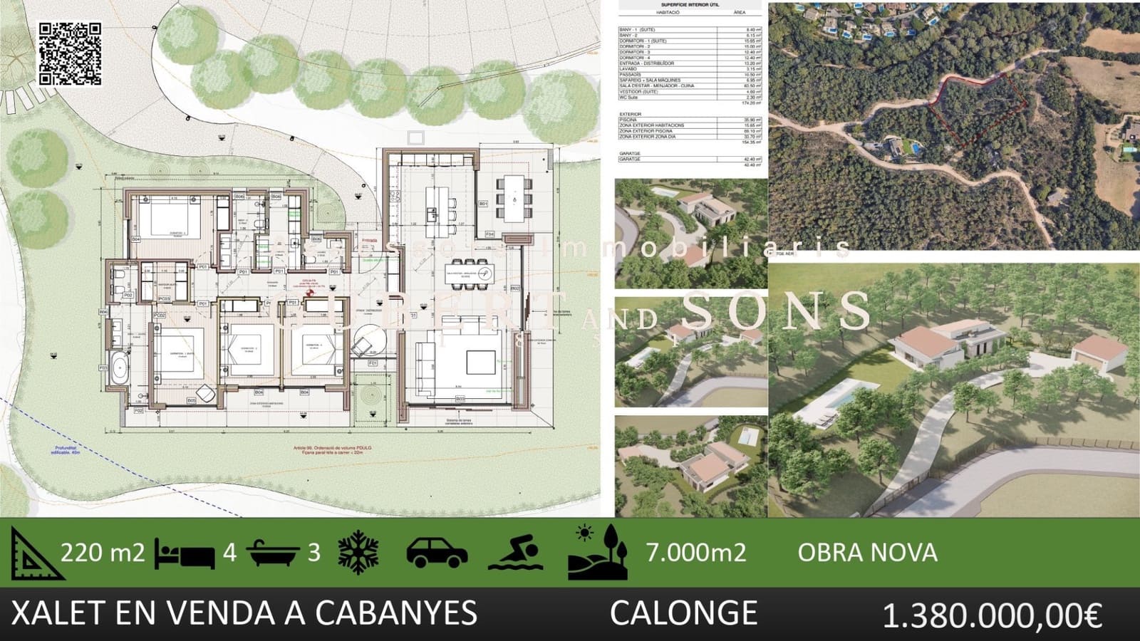 4 sypialnia Willa na sprzedaż w Calonge i Sant Antoni z basenem garażem - 1 380 000 € (Ref: 9677825)