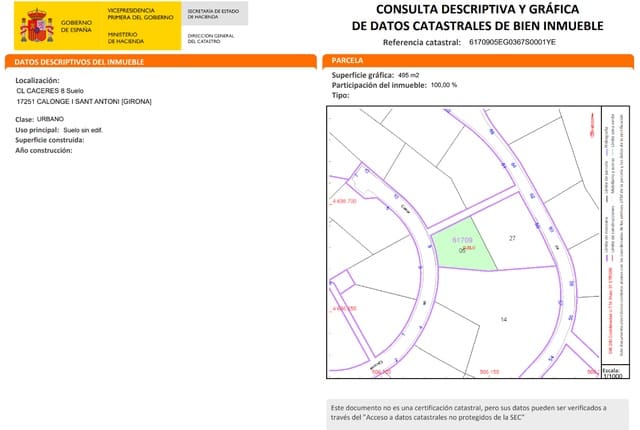 Byggegrund til salg i Calonge i Sant Antoni - € 60.000 (Ref: 9677846)