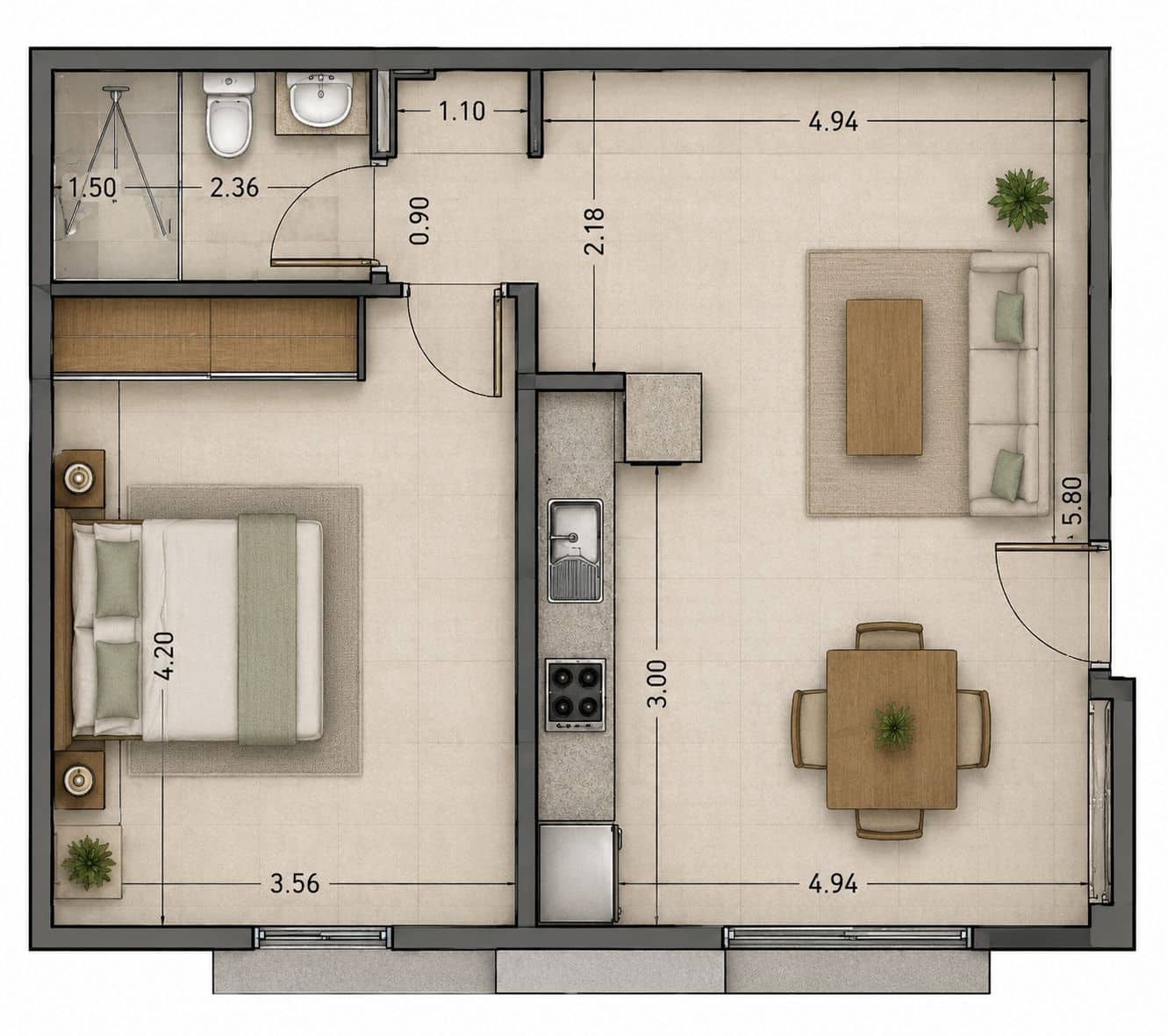1 sovrum Lägenhet till salu i Denia med pool garage - 159 000 € (Ref: 9983791)