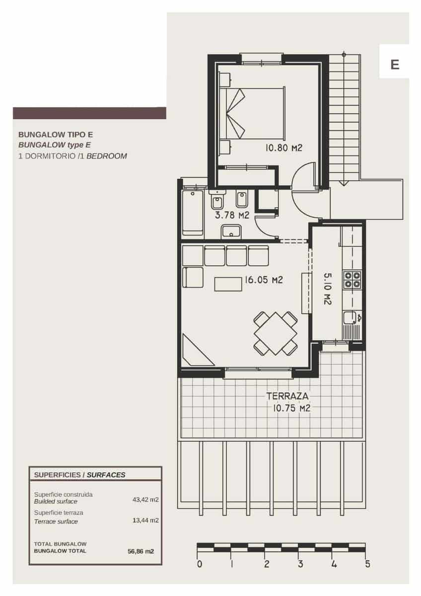 1 bedroom Bungalow for sale in Calpe / Calp with pool - € 180,000 (Ref: 10034500)