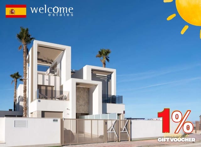 3 makuuhuone Paritalo myytävänä paikassa Las Lomas de Rame - Bahía Bella, Los Alcázares mukana uima-altaan 
autotalli - 645 000 € (Ref: 10127299)