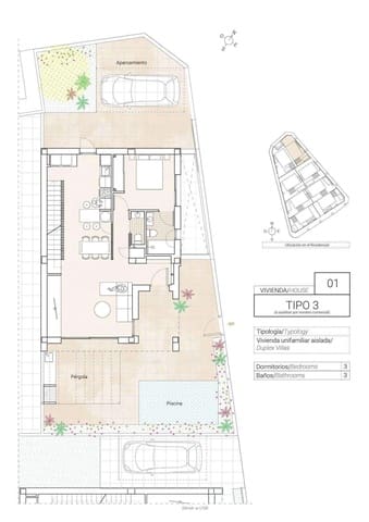 Chalet de 3 habitaciones en Hondón de las Nieves en venta con piscina garaje - 357.250 € (Ref: 10156785)