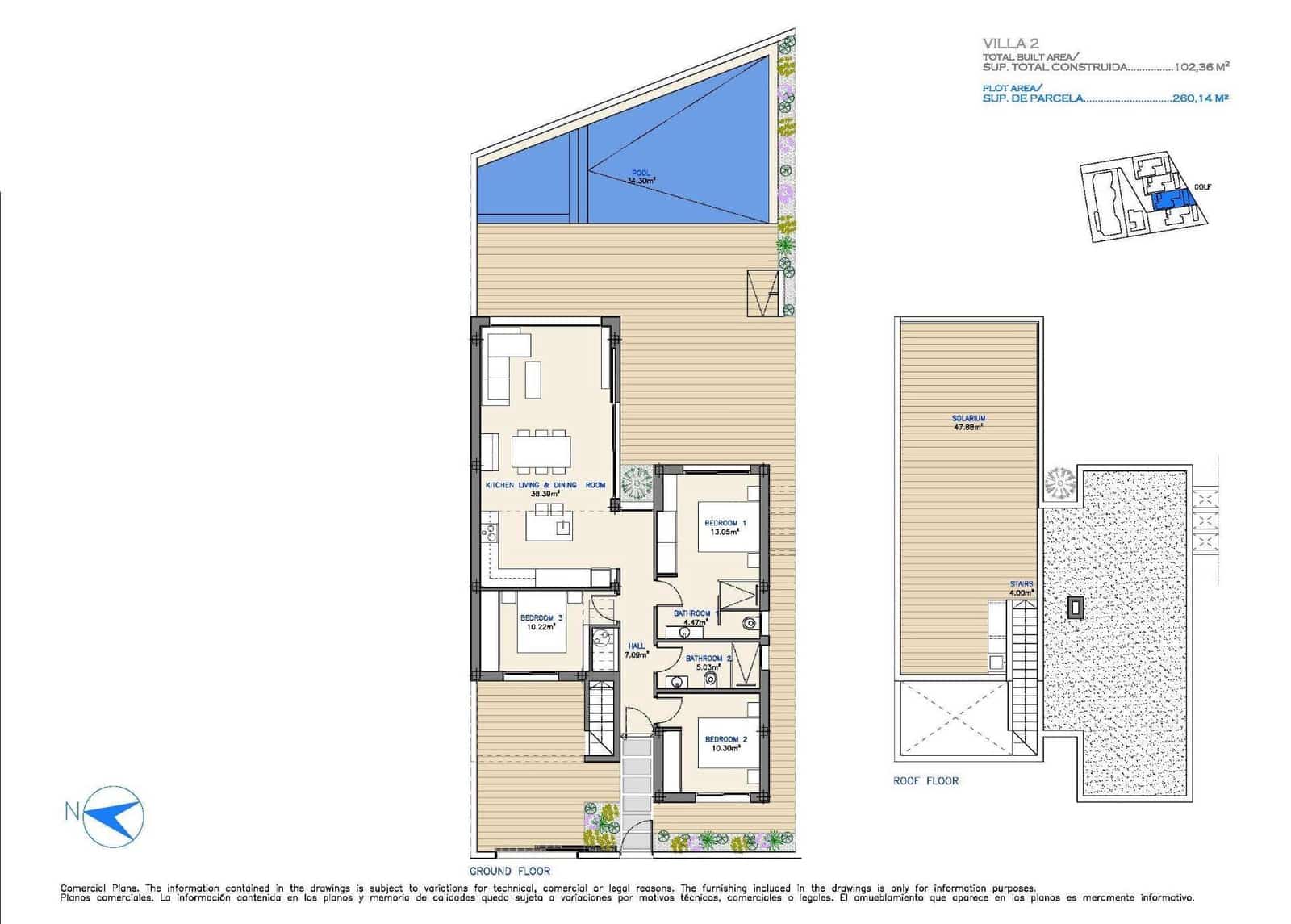 3 bedroom Villa for sale in Los Alcazares with pool - € 599,000 (Ref: 9331950)